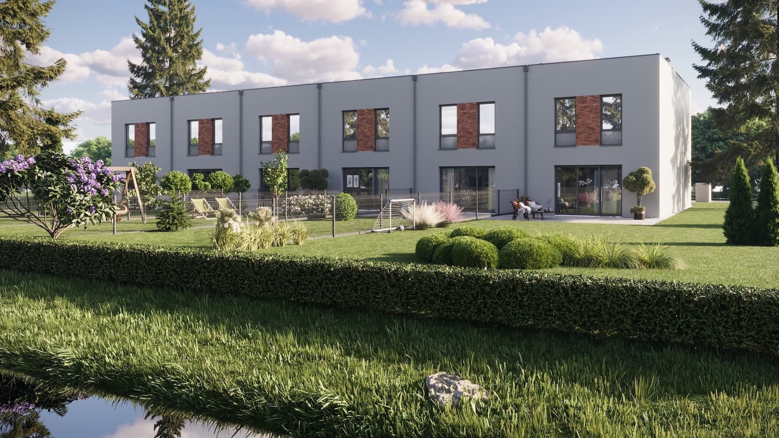 Widok ogrodów - zieleń i natura